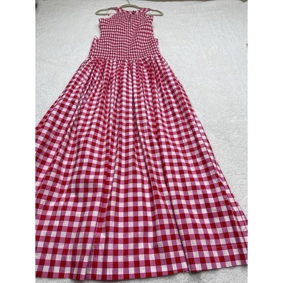 Anthropologie S/W/F Maxi Dress Pink Cross Cut Drop Waist Preppy Vacay Sz XL New